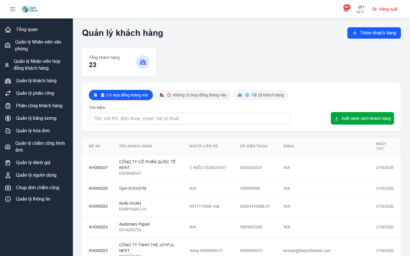 Clean Hub — Nền tảng Quản lý Vệ sinh Công nghiệp — screen 7