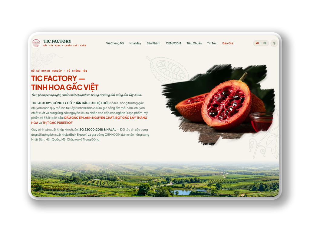 TIC Factory — Nền tảng Nông sản & Công nghệ B2B